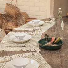 Load image into Gallery viewer, Diamond Guanabana Cream and Green Placemats Set