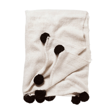 Load image into Gallery viewer, Otono Blanca & Zaina Pom Pom Throw