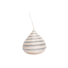 Load image into Gallery viewer, Striped Silver Bulb Ornament