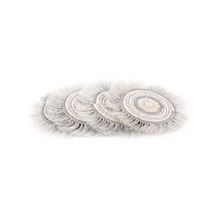 Load image into Gallery viewer, Silver Metallic Geo Fringed Coasters Set 4