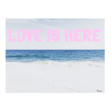 Load image into Gallery viewer, Love is Here Beach Horizontal Art Print by Kerri Rosenthal