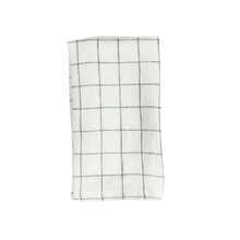 Load image into Gallery viewer, Stone Washed Linen Windowpane Napkins Set of 4
