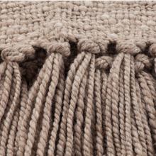 Load image into Gallery viewer, Linda Handwoven Greige Wool Throw
