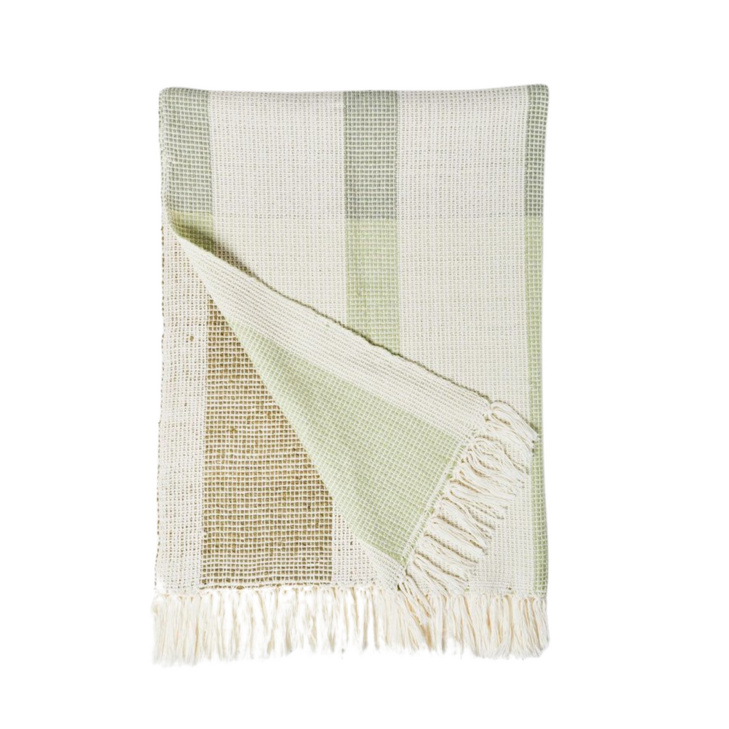Chingaza Olive Green Ombre Throw