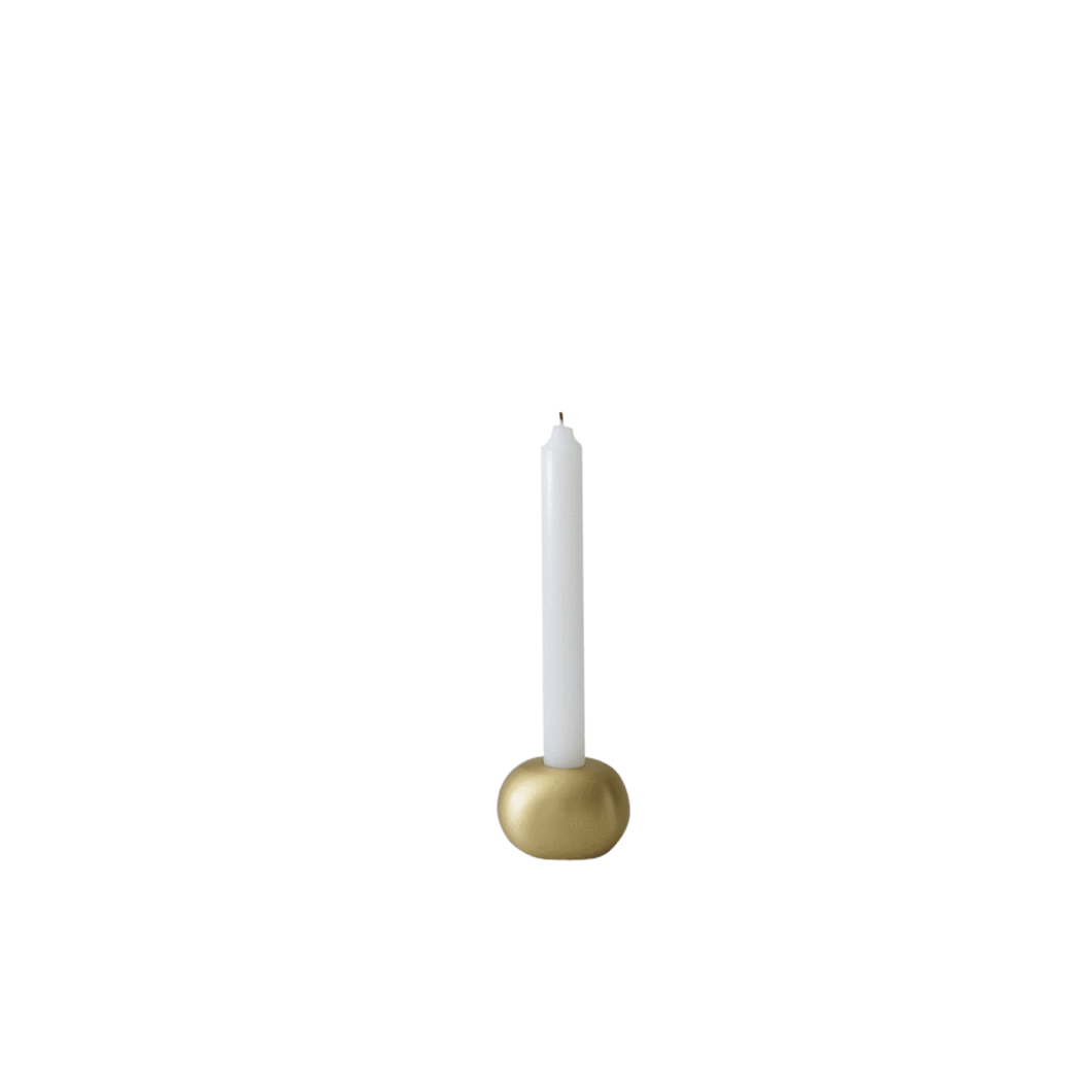 Dot Candle Holder Brass by Tina Frey