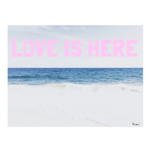 Load image into Gallery viewer, Love is Here Beach Horizontal Art Print by Kerri Rosenthal
